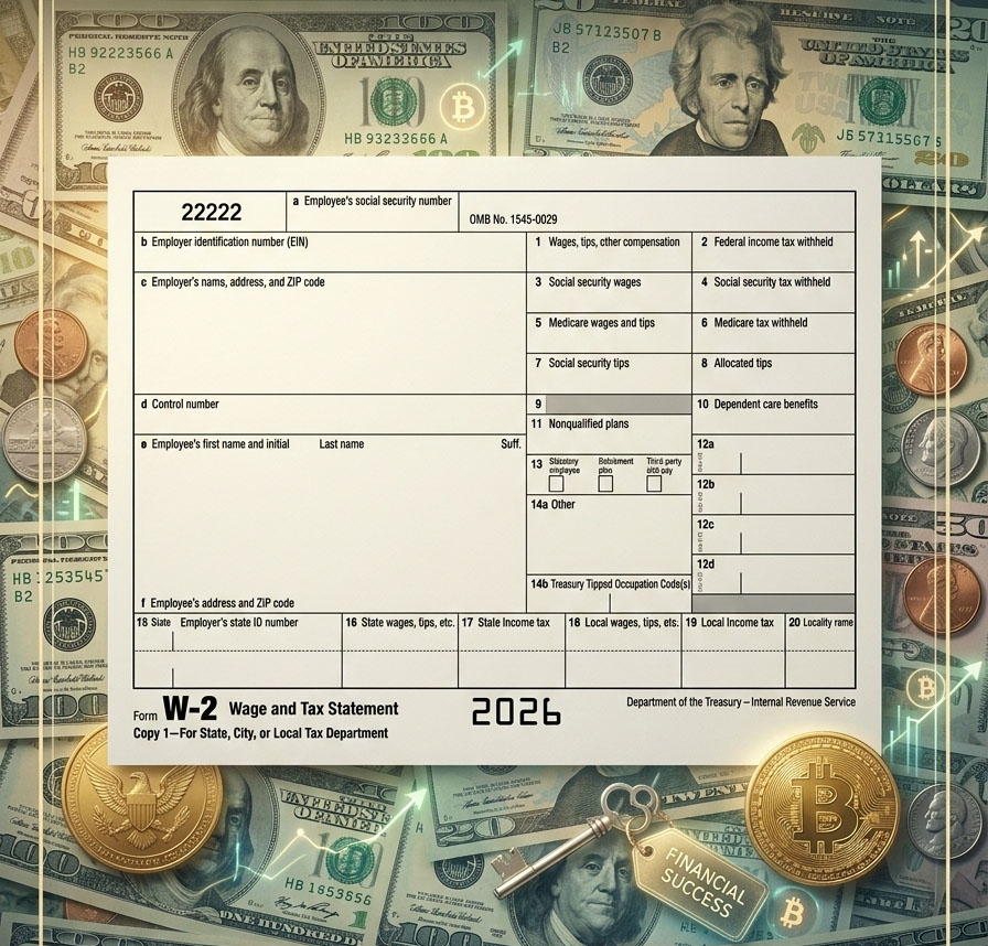 W2 Personal Tax IRS form